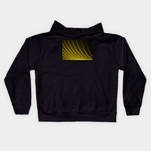 Abstract wave and curved lines illustration background yellow Kids Hoodie